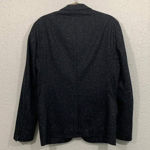 Scotch & Soda Black, Royal Blue, White Unlined Tweed 2 Button Sports Coat size M